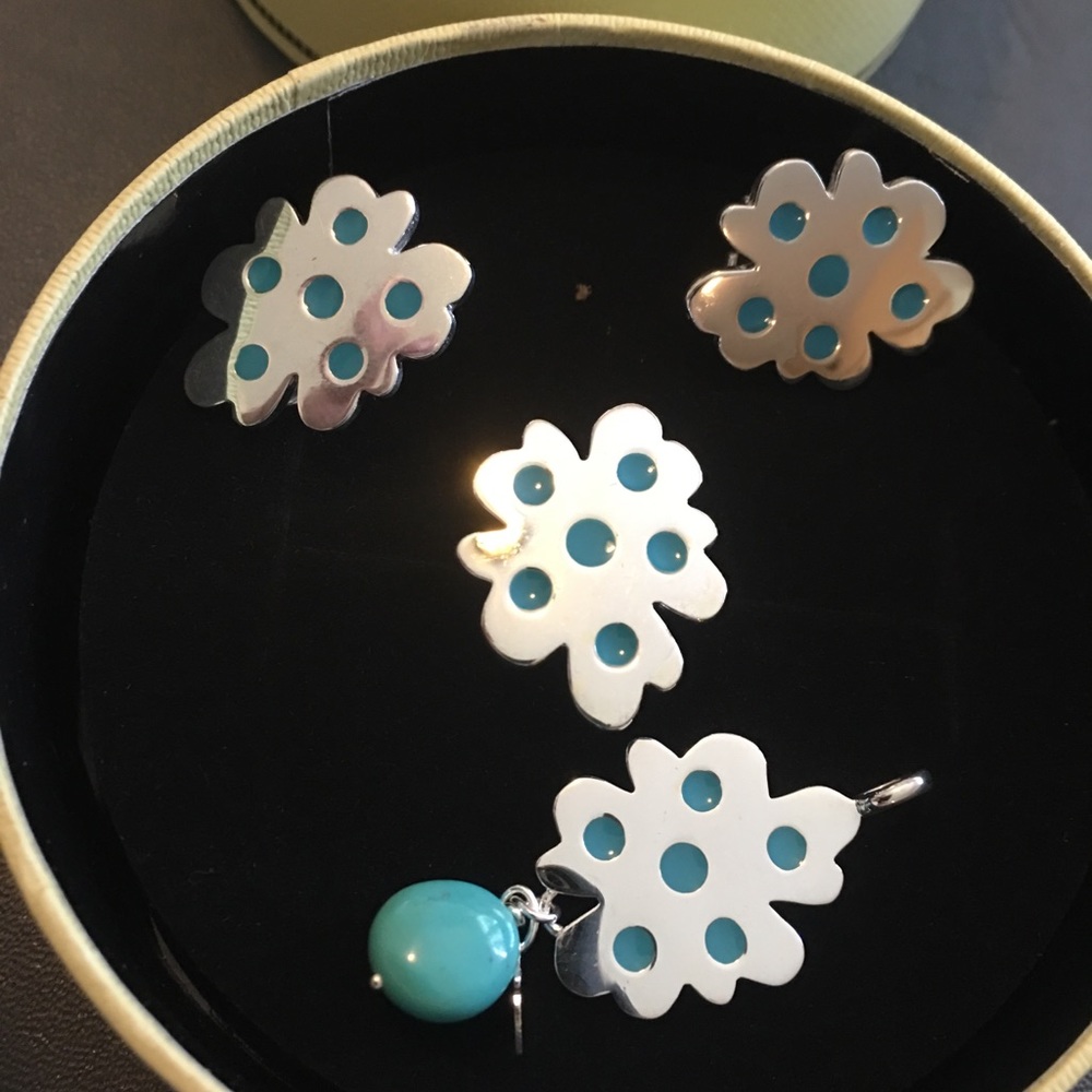 TOUS Eugenia silver turquoise set vintage. Excellent condition - Picture 4 of 5